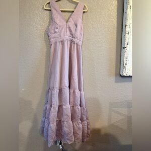 Selfie Leslie Light Purple Tiered Maxi Dress